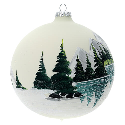 Glass ball ornament alpine lake 150 mm 4