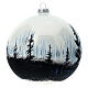 Christmas ball ornament contrasting trees blown glass 150 mm s4