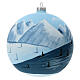 Christmas ball ornament winter slopes green mountains blown glass 150 mm s1