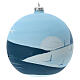 Christmas ball ornament winter slopes green mountains blown glass 150 mm s5