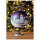 Christmas ball snow lilac background blown glass 150 mm s2