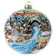 Christmas tree ornaments snowy house blown glass 150 mm s1