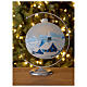 Christmas tree ball ornament snowy village blown glass 150 mm s2