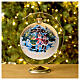 Boule Noël village enfants verre soufflé 150 mm s2