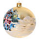 Pallina Natale villaggio bambini vetro soffiato 150 mm s3