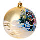 Pallina Natale villaggio bambini vetro soffiato 150 mm s4