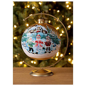 Christmas tree ornament village children blown glass 150 mm