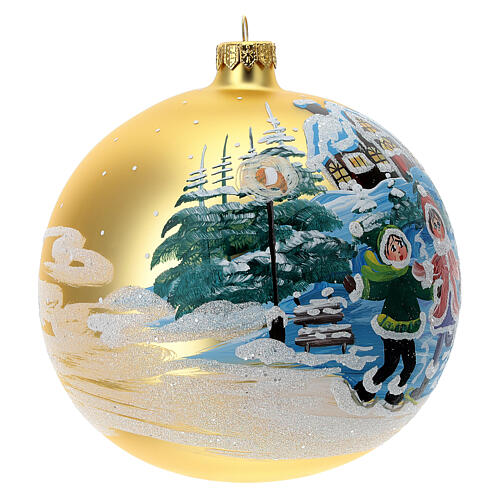 Christmas tree ornament village children blown glass 150 mm 4