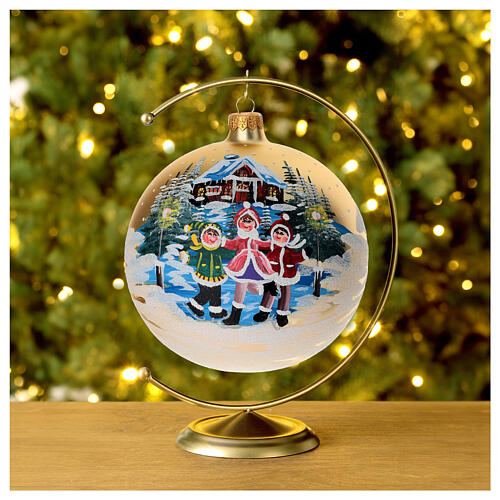 Christmas tree ornament village children blown glass 150 mm 2
