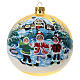 Christmas tree ornament village children blown glass 150 mm s1