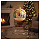 Nativity Christmas ball ornament gold blown glass 150 mm s2