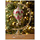 Raindrop Christmas ornament stylised flowers blown glass s2