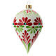 Raindrop Christmas ornament stylised flowers blown glass s4