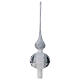 Christmas tree topper white silver blown glass 35 cm s3