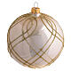 Glass Christmas ball shiny gold weave decor 100 mm, 4 pcs s3