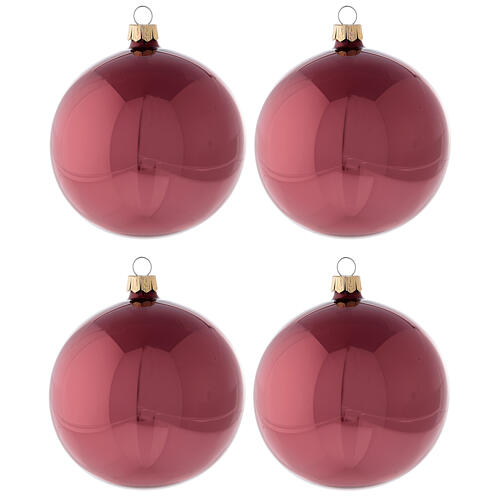 mauve christmas balls