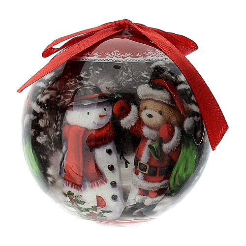 Christmas balls with teddy bear 75 mm different models 1