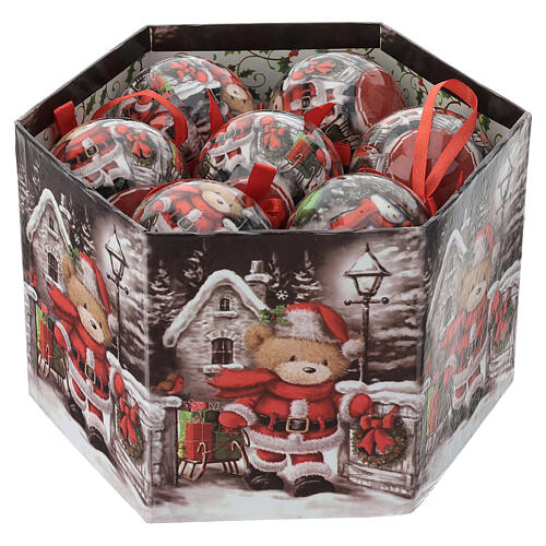Christmas balls with teddy bear 75 mm different models 4