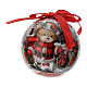 Teddy bear Christmas balls 75 mm assorted s3