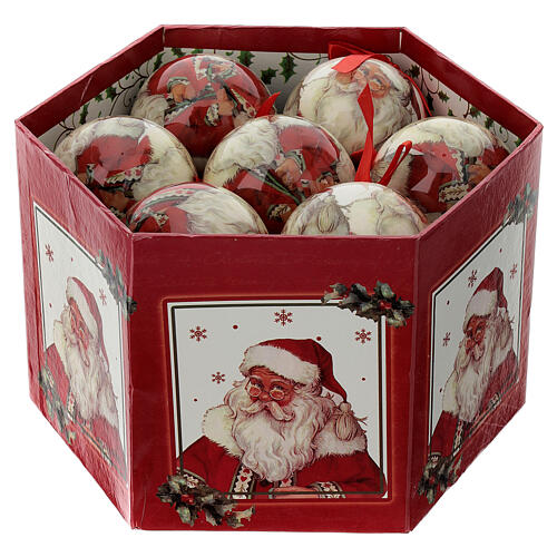 Christmas balls with Santa Claus 75 mm different models 3
