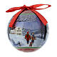 Bolas para árvore de Natal, paisagens invernais, modelos surtidos, diâmetro 75 mm s1