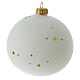 Christmas tree ball white blown glass with Holy family and shepherd 100 mm s5