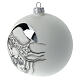 Glass Christmas ball Mary and Child white decor 100 mm s3