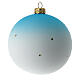 Christmas tree ball white blown glass with boy and plushy toy 100 mm s5