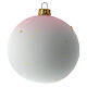 Palla di Natale vetro soffiato bianco decoro bambina 100 mm s5
