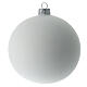 Christmas tree ball in white blown glass with Holy Family decoration 100 mm s5