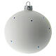 Christmas tree ball in white blown glass with Mary and Jesus decoration 100 mm s5