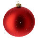 Red blown glass Christmas tree ball with person decorating tree 100 mm s5