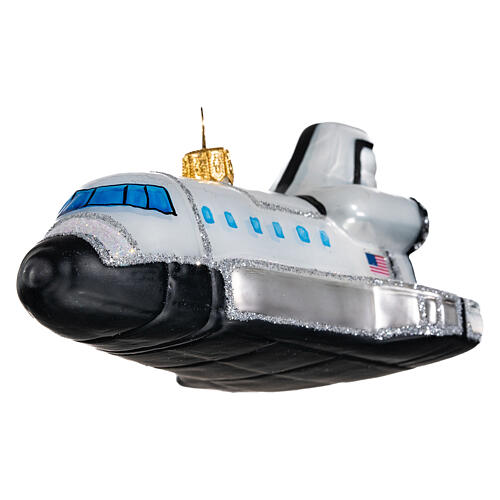 Space shuttle blown glass Christmas tree decoration 3