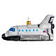 Space shuttle blown glass Christmas tree decoration s1