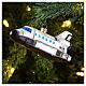 Space shuttle blown glass Christmas tree decoration s2