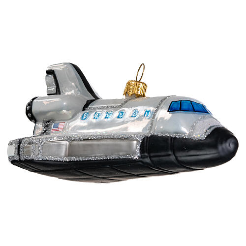 Space Shuttle addobbo vetro soffiato albero Natale  4
