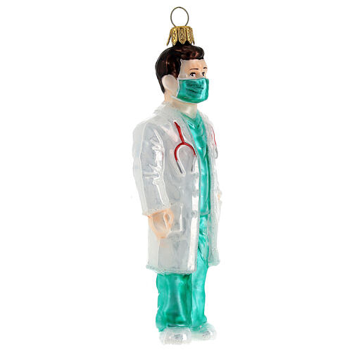Doctor Christmas ornament in blown glass 4