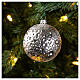 Moon Christmas tree ornament in blown glass s2