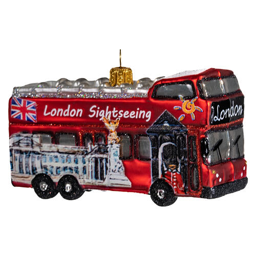 Londoner Touristenbus, Weihnachtsbaumschmuck aus mundgeblasenem Glas 4