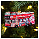 Tourist bus blown glass Christmas tree decoration s2