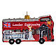 Bus touristique Londres décoration verre soufflé sapin Noël s5