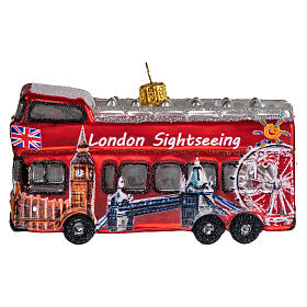 Bus turistico Londra addobbo albero Natale