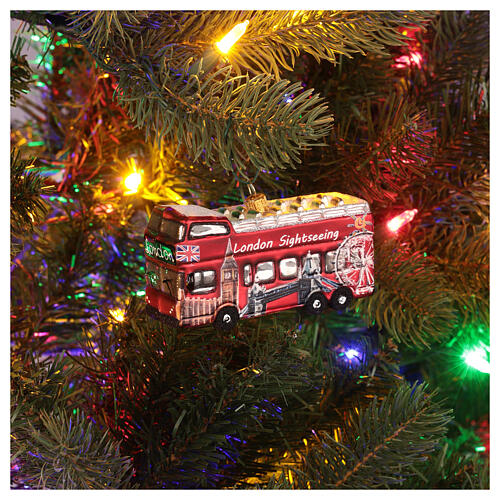 London tour bus Christmas tree ornament 2