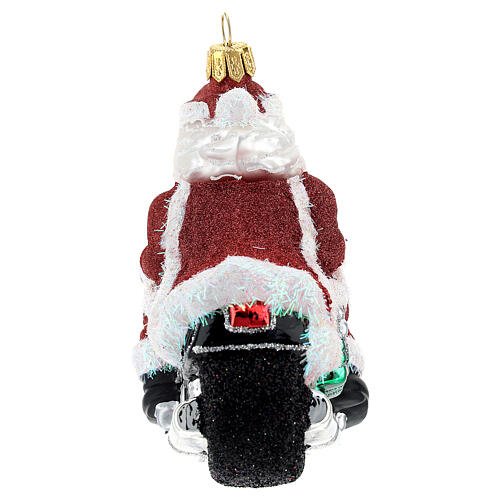 Weihnachtsmann auf Motorrad, Weihnachtsbaumschmuck aus mundgeblasenem Glas 8