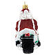 Weihnachtsmann auf Motorrad, Weihnachtsbaumschmuck aus mundgeblasenem Glas s8