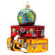 Suitcase pile blown glass Christmas tree decoration s3