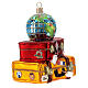 Suitcase pile blown glass Christmas tree decoration s4