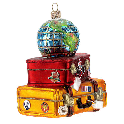 Stack of suitcases Christmas tree ornament 4