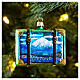 Iceland suitcase blown glass Christmas tree decoration s2