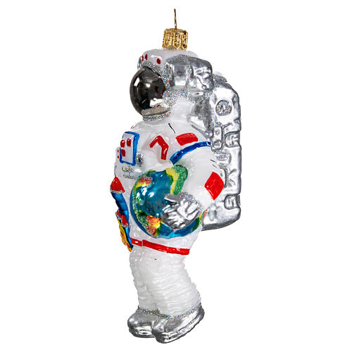 Astronauta addobbo vetro soffiato albero Natale 3